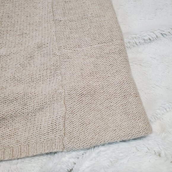 Anthropologie Moth Cream Linen Wool Dress XS Boho Feminine Cottagecore Romantic - Picture 2 of 10